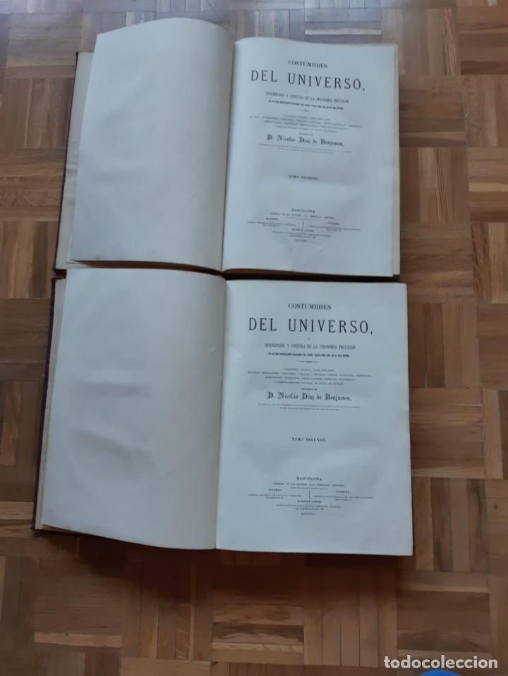 Libros antiguos: Costumbres del universo. 2 tomos - Foto 5