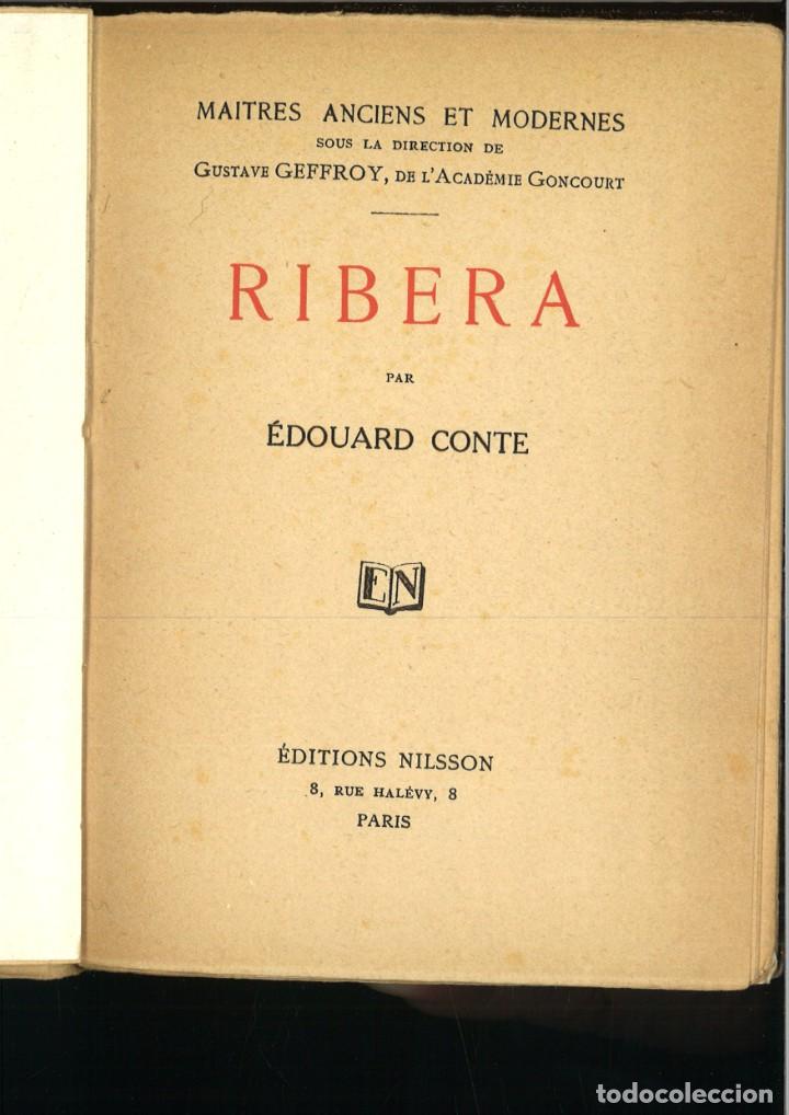 Libros antiguos: RIBERA. &Eacute;douard Conte - Foto 2