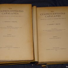 Libros antiguos: (M20) S SANPERE Y MIQUEL - LOS CUATROCENTISTAS CATALANES HISTORIA DE LA PINTURA DE CATALUÑA SIGLO XV. Lote 364000381