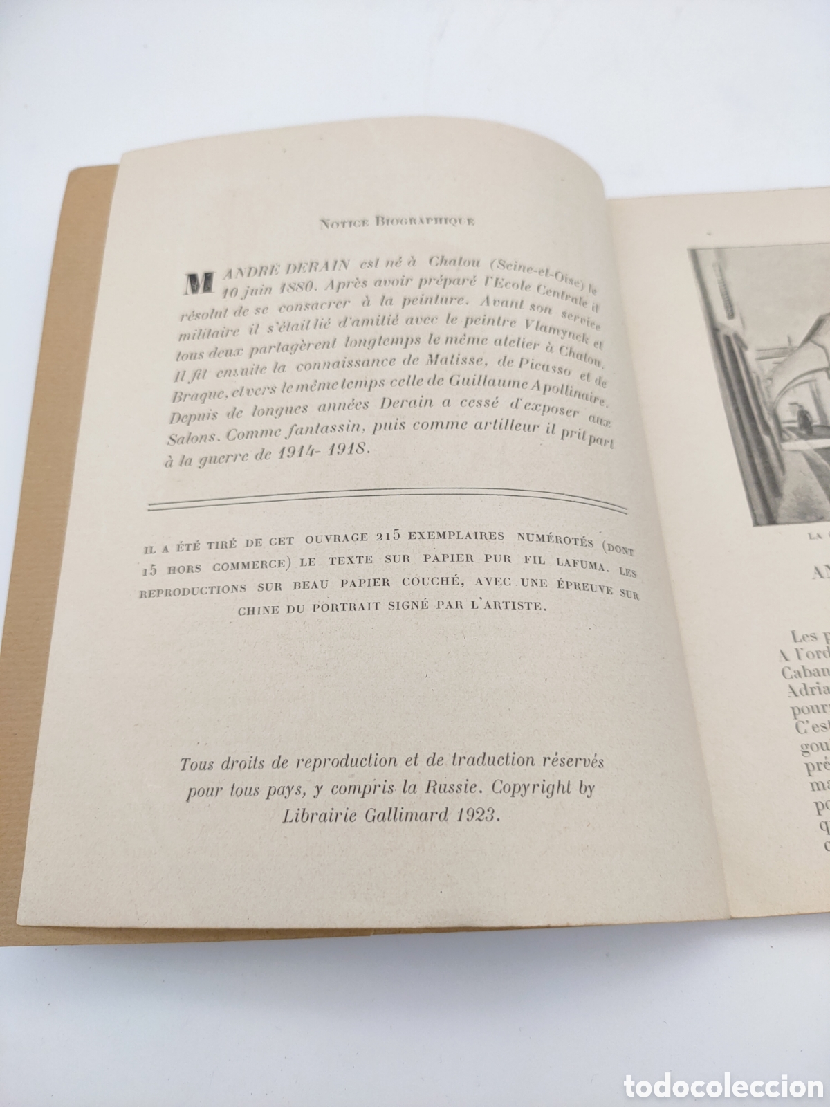 Libros antiguos: Andr&eacute; Derain par Andr&eacute; Salmon 1923 - Foto 4