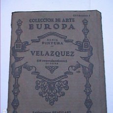 Libros antiguos: COLECCIÓN DE ARTE EUROPA. SERIE PINTURA. VELAZQUEZ. 10 REPRODUCCIONES A COLOR.