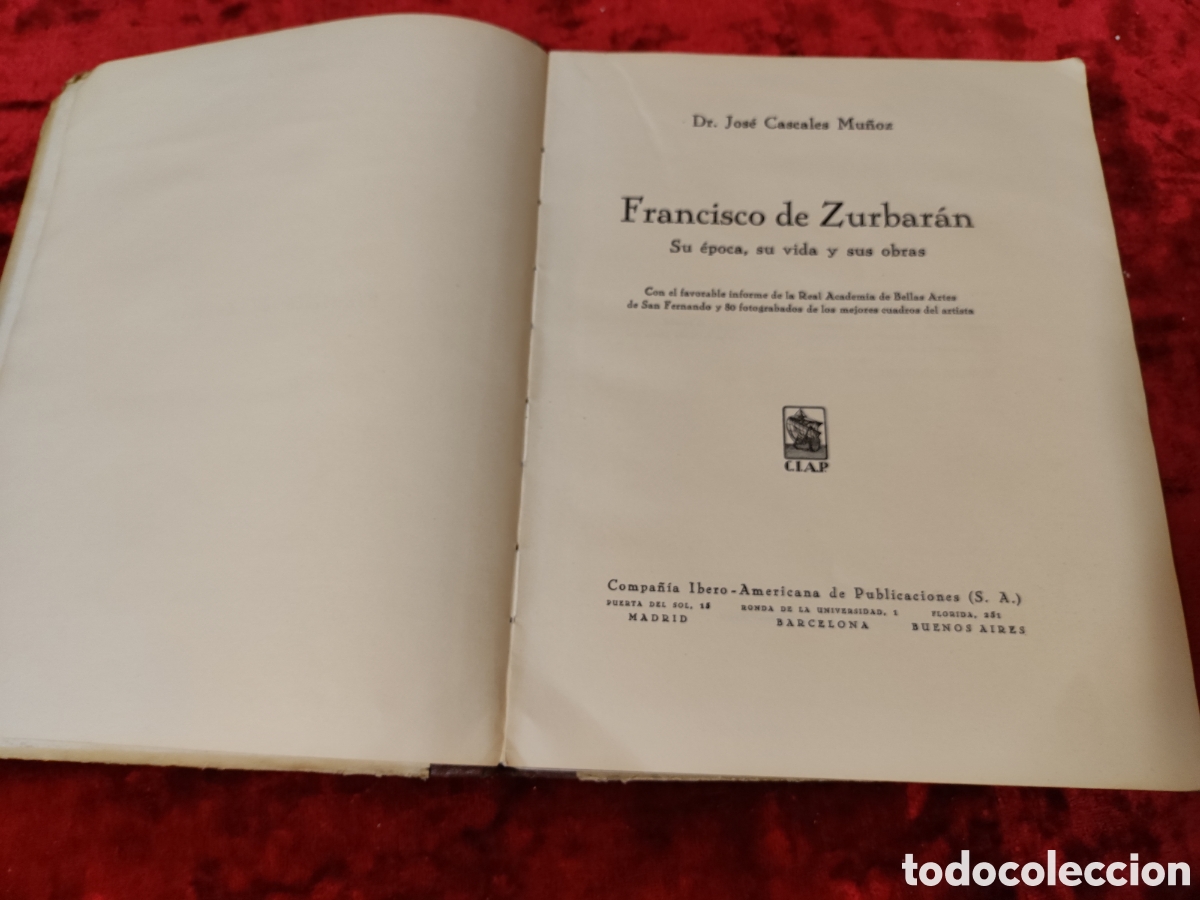 Libros antiguos: Francisco de Zurbar&aacute;n libro - Foto 2