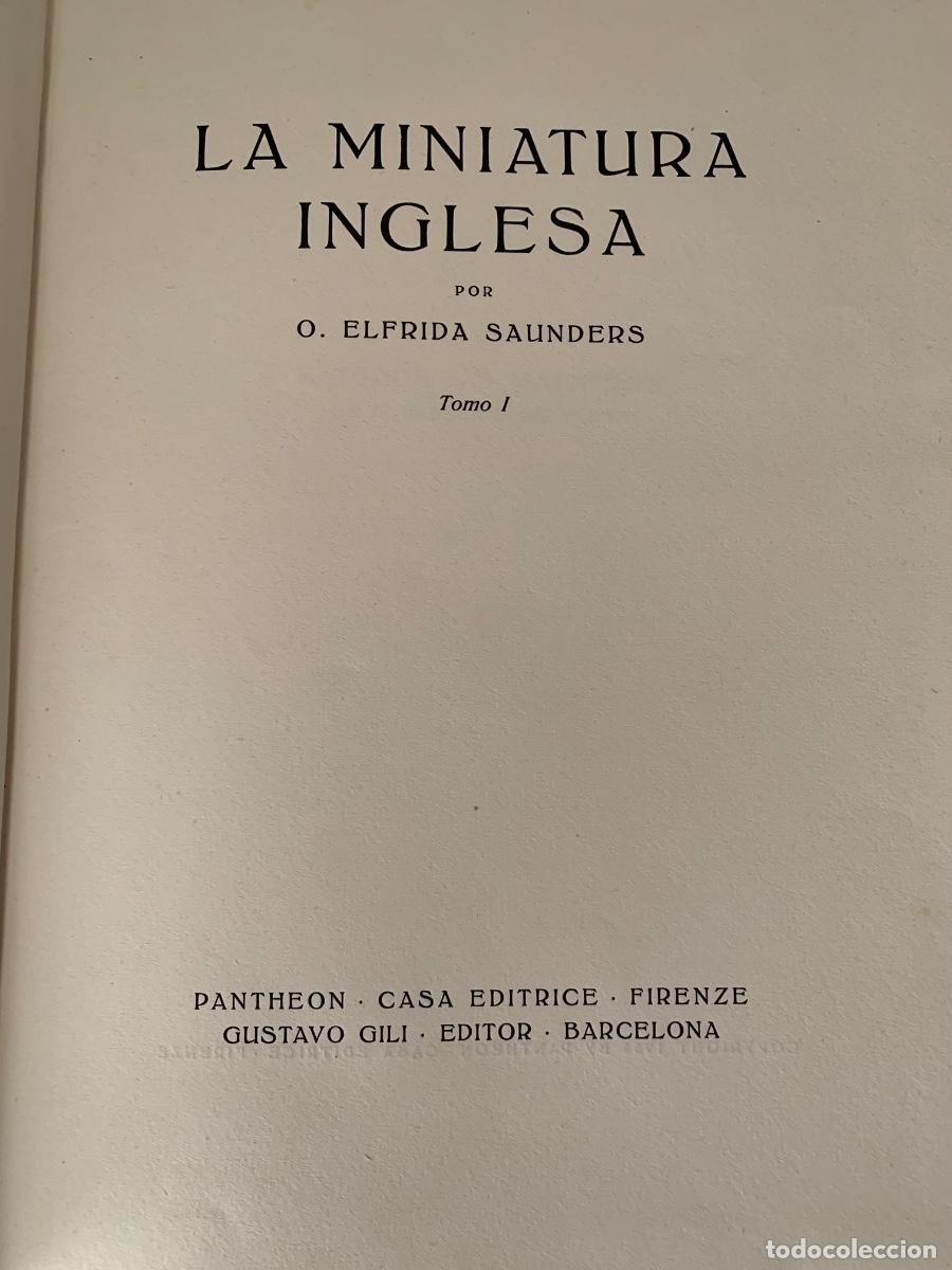 Libros antiguos: La miniatura inglesa 2 tomos - Foto 2