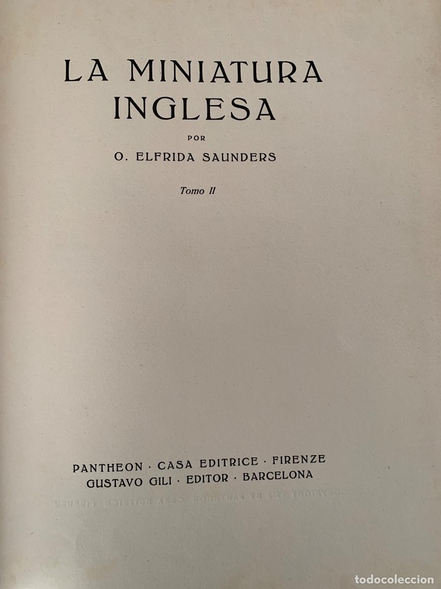 Libros antiguos: La miniatura inglesa 2 tomos - Foto 7