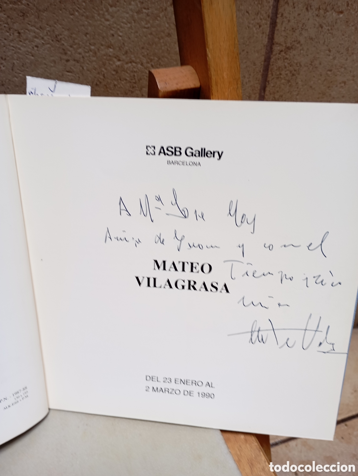 Libros antiguos: Vialagrasa mateo. Dedicatoria. - Foto 2