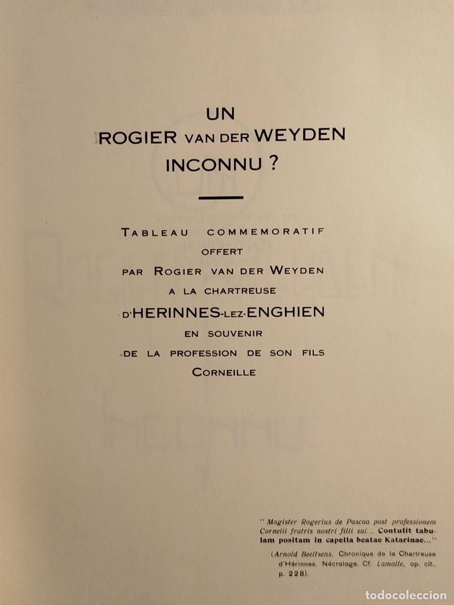 Libros antiguos: 1948. Un Rogier Van der Weyden Inconnu. Hoffmans. - Foto 4