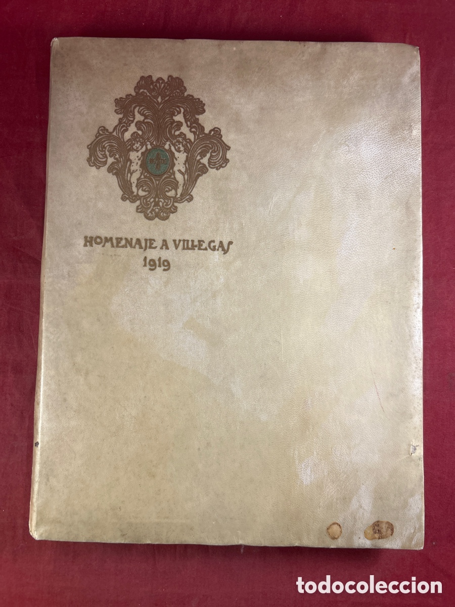 Libros antiguos: HOMENAJE A VILLEGAS 1919 - Foto 1