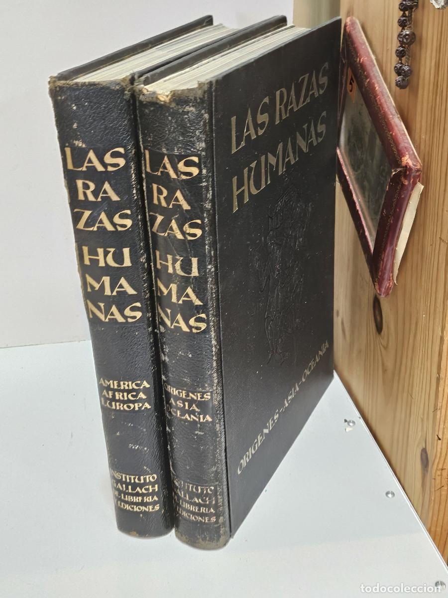 Libros antiguos: 2 tomos de las razas humanas - Foto 1