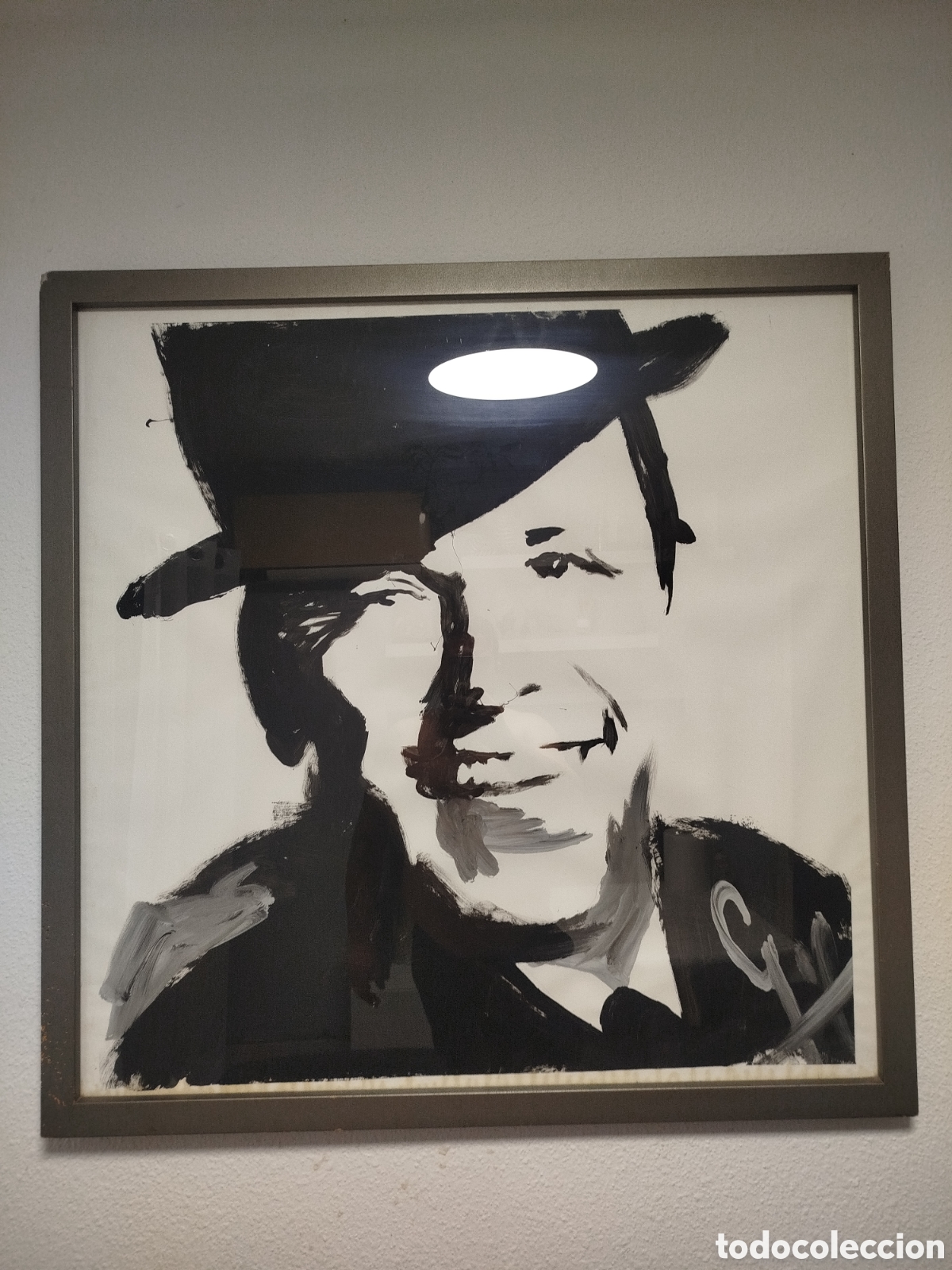 Libros antiguos: Cuadro Frank Sinatra pintado a mano - Foto 4