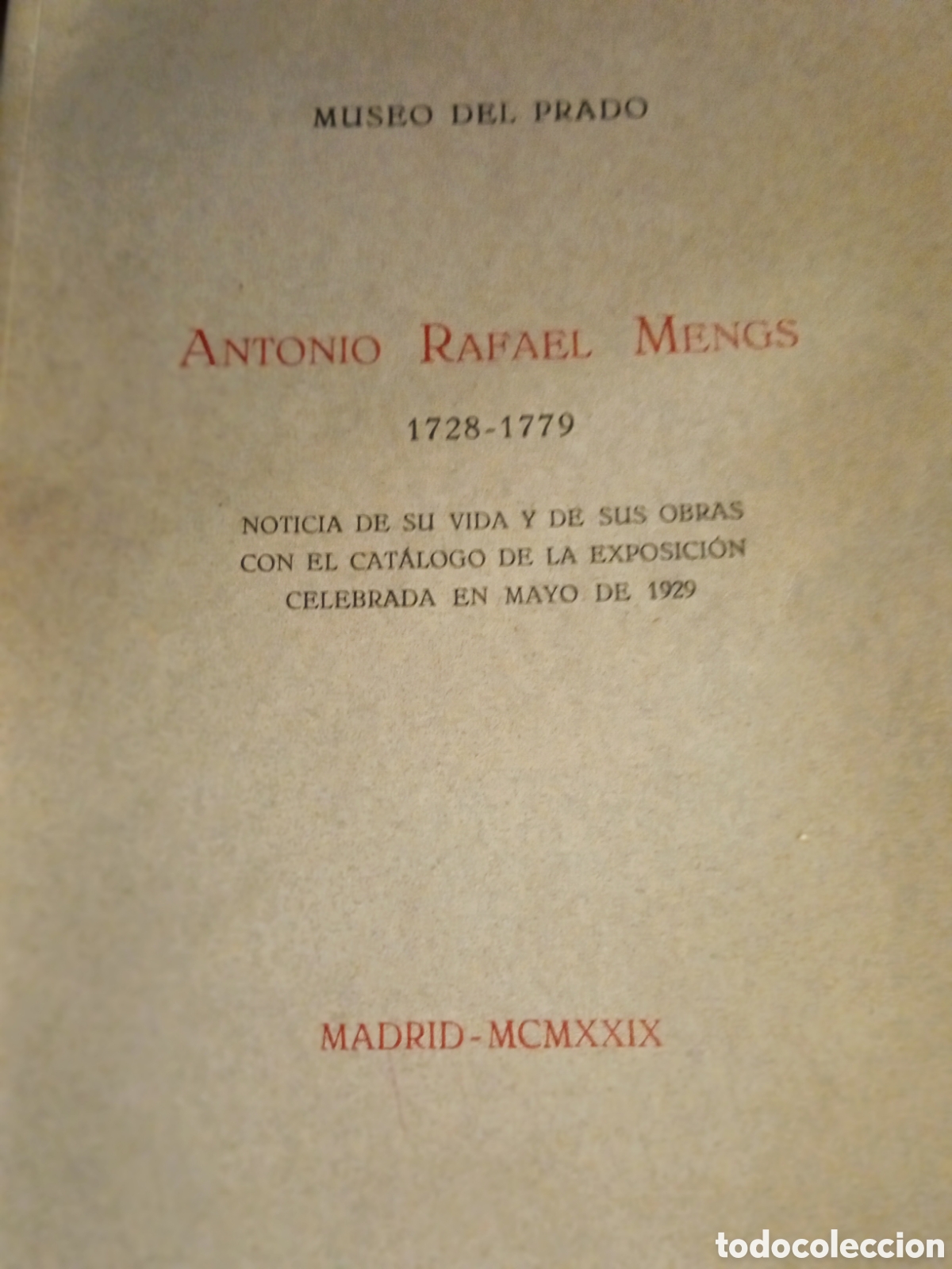 Libros antiguos: Antonio Rafael mengs - Foto 1
