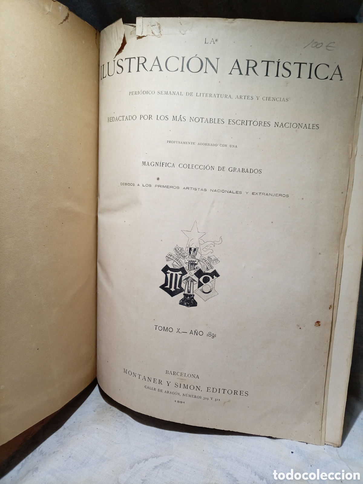 Libros antiguos: LA ILUSTRACI&Oacute;N ART&Iacute;STICA, 1891 N&Uacute;MEROS 471-521