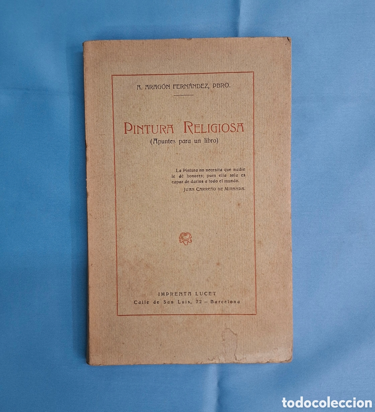 Libros antiguos: Pintura religiosa (Apuntes para un libro)