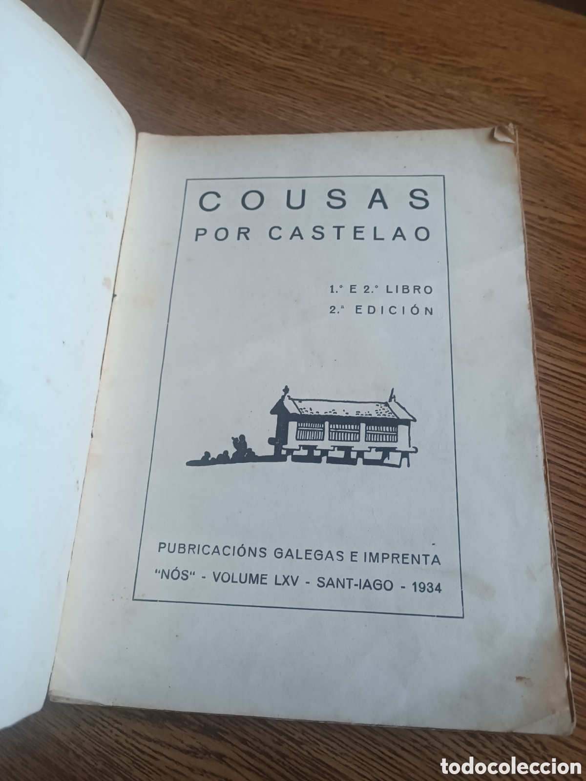 Libros antiguos: Cousas por ALFONSO Rodriguez Castelao segunda edici&oacute;n Santiago 1934 &Aacute;nxel casal Nos. INCOMPLETO
