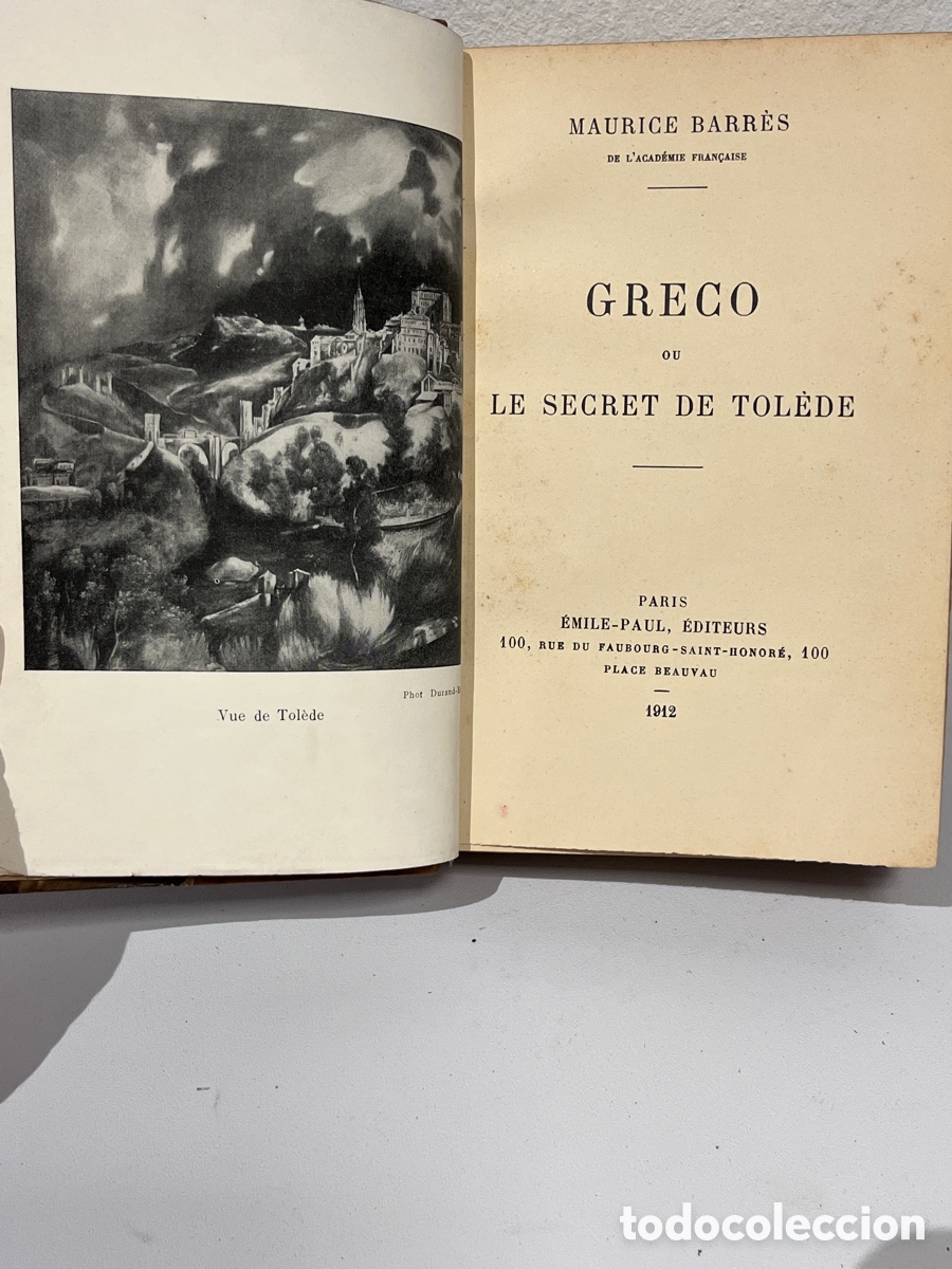Libros antiguos: El Greco &ldquo;Le secret de Tol&egrave;de&rdquo; 1912. 1a ed. En franc&egrave;s