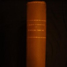 Libros antiguos: VALENTIN MARIN Y CARBONELL: - POESIAS LIRICAS - (ZARAGOZA, 1881) (PRIMERA EDICION). Lote 27142147
