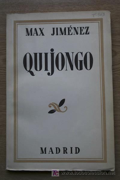 Libros antiguos: Quijongo. Jim&eacute;nez (Max) - Foto 1