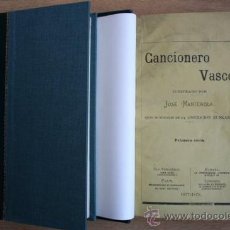 Libros antiguos: CANCIONERO VASCO. MANTEROLA (JOSÉ). Lote 21779888