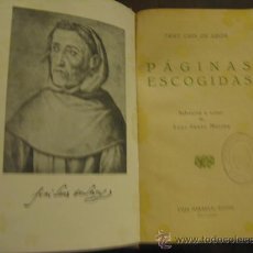 Libros antiguos: PAGINAS ESCOGIDAS DE FR. LUIS DE LEON.- 1934. Lote 27260004
