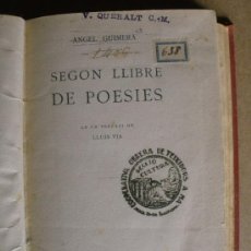 Libros antiguos: ANGEL GUIMERA-SEGON LLIBRE DE POESIAS-1920. Lote 27323892