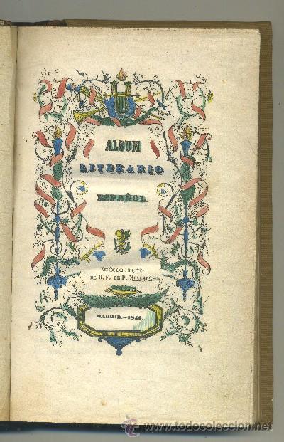 Libros antiguos: ALBUM LITERARIO ESPA&Ntilde;OL   (A-POE-985)