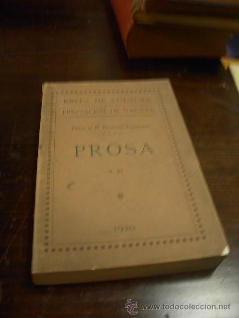Libros antiguos: Obras Francisco Iturribarria, Prosa V, III. Diputacion de Vizcaya, 1920