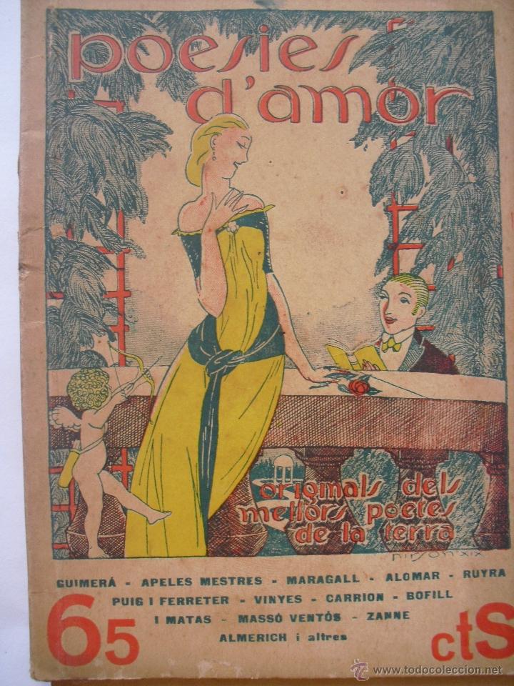 Libros antiguos: Poesies d'amor. Originals dels millors poetes de la terra.