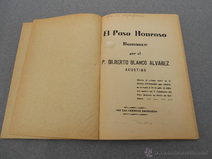 Libros antiguos: EL PASO HONROSO ( ROMANCE) - Foto 1