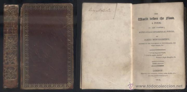 Libros antiguos: WORD BEFORE THE FLOOD.  A POEM, IS TEN CANTOS; WITH OTHER OCCASIONAL PIECES.  A-POE-1224