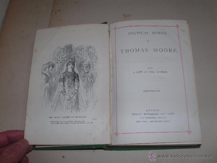 Libros antiguos: THOMAS MOORE - POETICAL WORKS - Foto 4