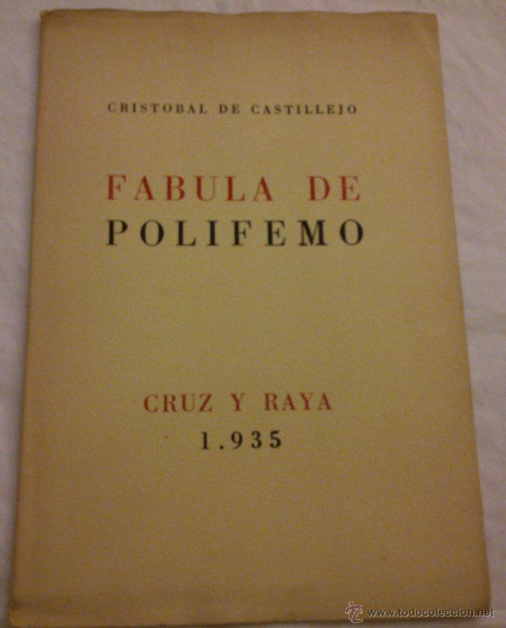 Libros antiguos: Cristobal de Castillejo - F&aacute;bula de Polifemo (1&ordf; edici&oacute;n) - Foto 1