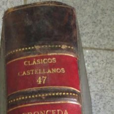 Libros antiguos: ESPRONCEDA OBRAS POÉTICAS TOMO 1 POESÍAS Y EL ESTUDIANTE DE SALAMANCA EDIT LA LECTURA AÑO 1923