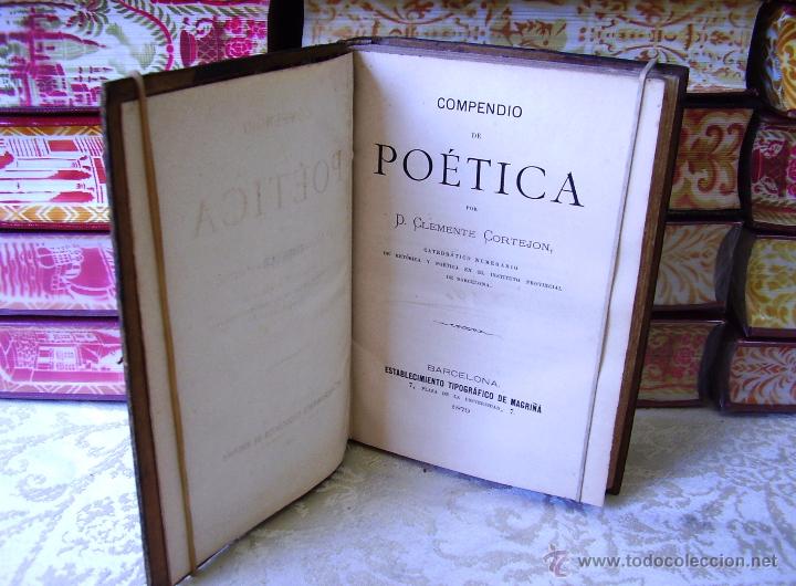 Libros antiguos: COMPENDIO DE PO&Eacute;TICA .  Autor :  Cortej&oacute;n, Clemente - Foto 3