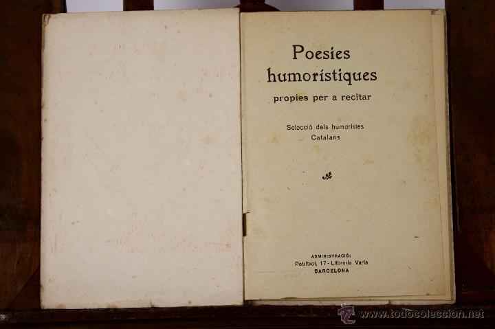 Antiquarische B&uuml;cher: 6822 - POESIES HUMORISTIQUES 3 EJEM.(VER DESCRIP). VV. AA. EDIT. NU&Ntilde;EZ C.&ordf;  S/F.