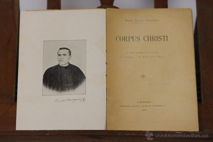 Old books: 6347 - CORPUS CHRISTI. JACINTO VERDAGUER. TIP. L'AVEN&Ccedil;. 1903.