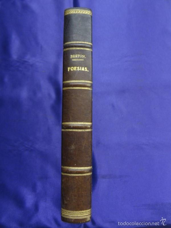 Libros antiguos: OBRAS DE DON MANUEL BRETON DE LOS HERREROS. POESIAS.BRETON DE LOS HERREROS.IMPRENTA NACIONAL.1851