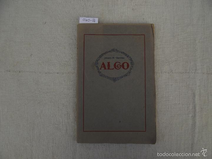 Libros antiguos: ALGO, BARTRINA, JOAQUIN M., - Foto 1