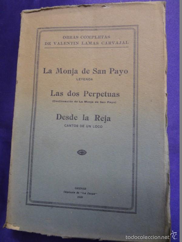 Libros antiguos: COLECCION DE LEYENDAS DE GALICIA ESCRITAS EN VERSO POR VALENTIN LAMAS CARVAJAL.IMP. DE LA ZARPA.1930