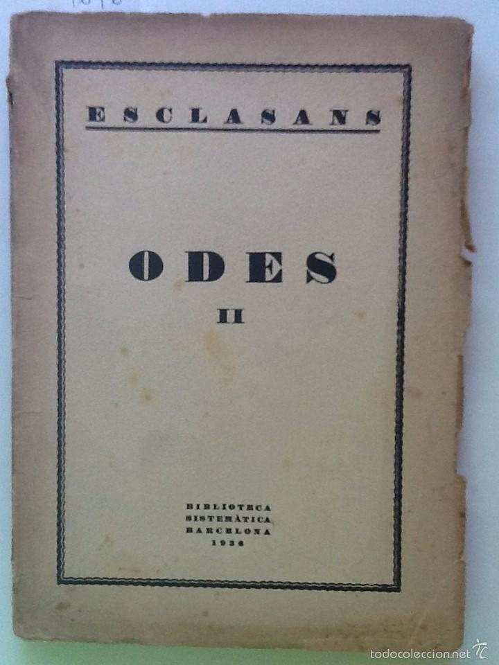 Libros antiguos: ODES II. 1936. ESCLASANS - Foto 1