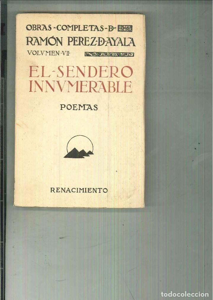 Libros antiguos: EL SENDERO INNUMERABLE. Ram&oacute;n P&eacute;rez de Ayala - Foto 1