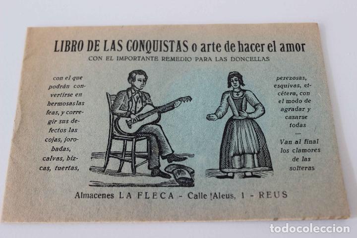 Libros antiguos: Libro de conquistas o arte de hacer el amor. Jos&eacute; Ferr&eacute; Queri. Almacenes La Fleca, Reus, ca 1890.