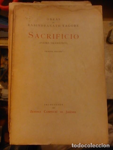 Livres anciens: Rabrindranath Tagore: SACRIFICIO (Poema dram&aacute;tico) (Madrid, 1919) 1&ordf; edici&oacute;n en espa&ntilde;ol