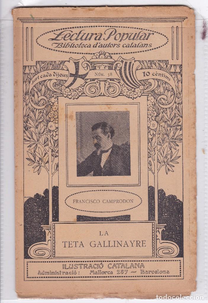 Libri antichi: N&ordm;58 FRANCISCO CAMPRODON- LA TETA GALLINAYRE ( ILUSTRACIO CATALANA)