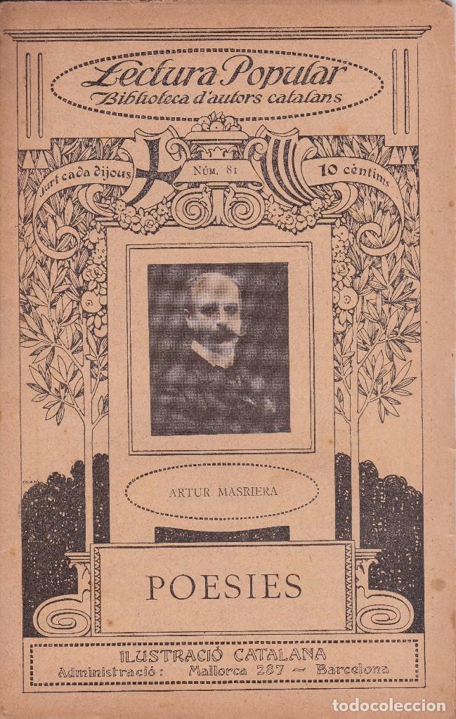 Libros antiguos: N&ordm;81 ARTUR MASRIERA - POESIAS ( ILUSTRACIO CATALANA)