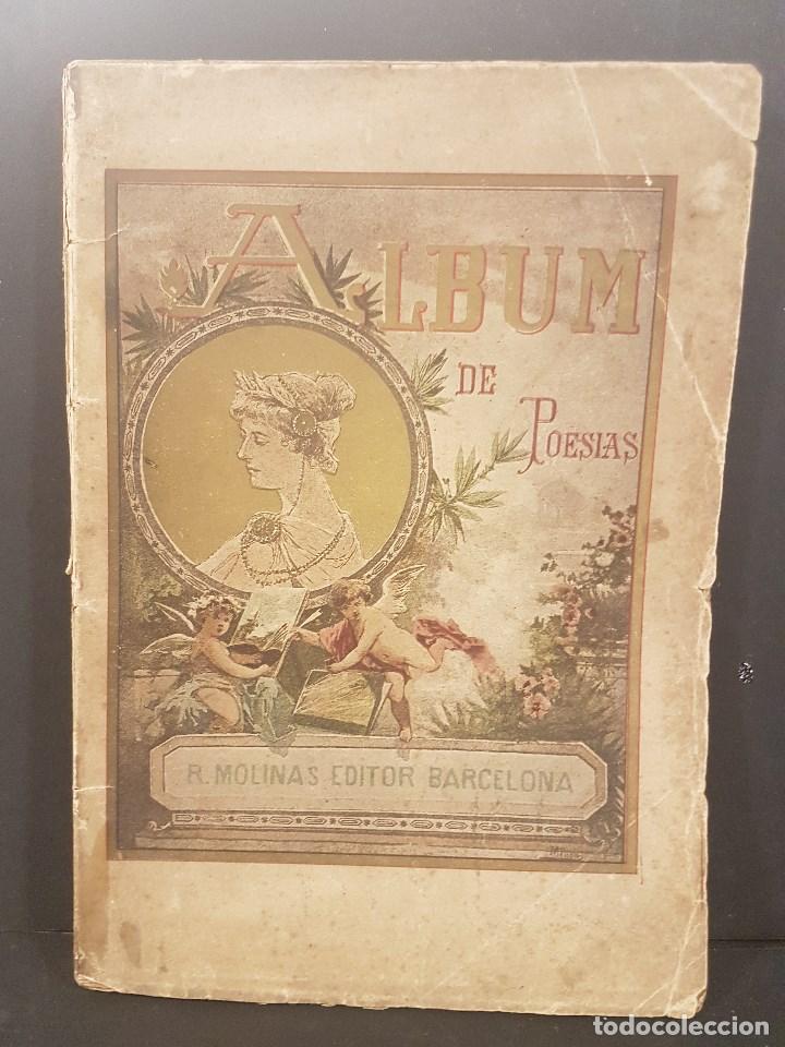 Antiquarische B&uuml;cher: ALBUM DE POESIA,BARCELONA 1890,CON GRABADOS EN BLANCO Y NEGRO Y COLOR