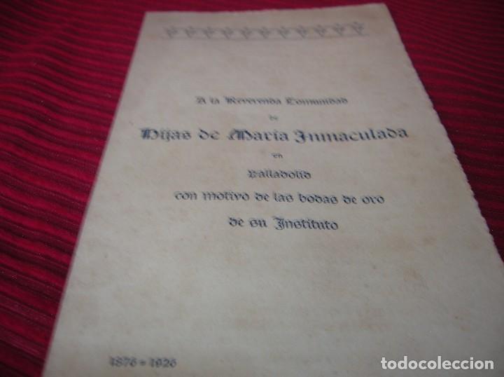 Libros antiguos: Poesia dedicada A la Reverenda Comunidad de Hijas de Maria Inmaculada.Valladolid.1876 - 1926