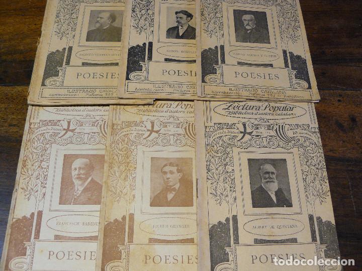 Libros antiguos: LOTE DE SIETE LIBROS DE LECTURA POPULAR-  BIBLIOTECA D'AUTORS CATALANS -  POESIES - A&Ntilde;OS 20
