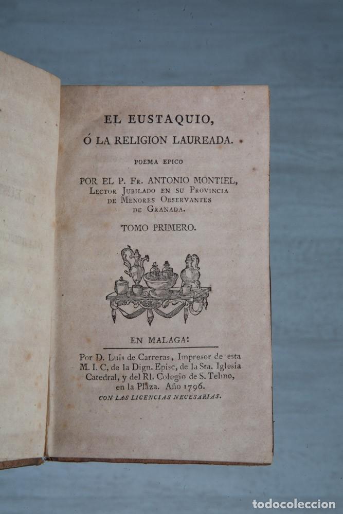 Antiquarische B&uuml;cher: EL EUSTAQUIO O LA RELIGI&Oacute;N LAUREADA-FR. ANTONIO MONTIEL-TOMO I-M&Aacute;LAGA 1796