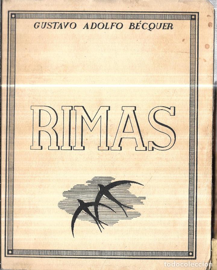 rimas. gustavo adolfo bécquer. 1936. - Comprar Libros antiguos de