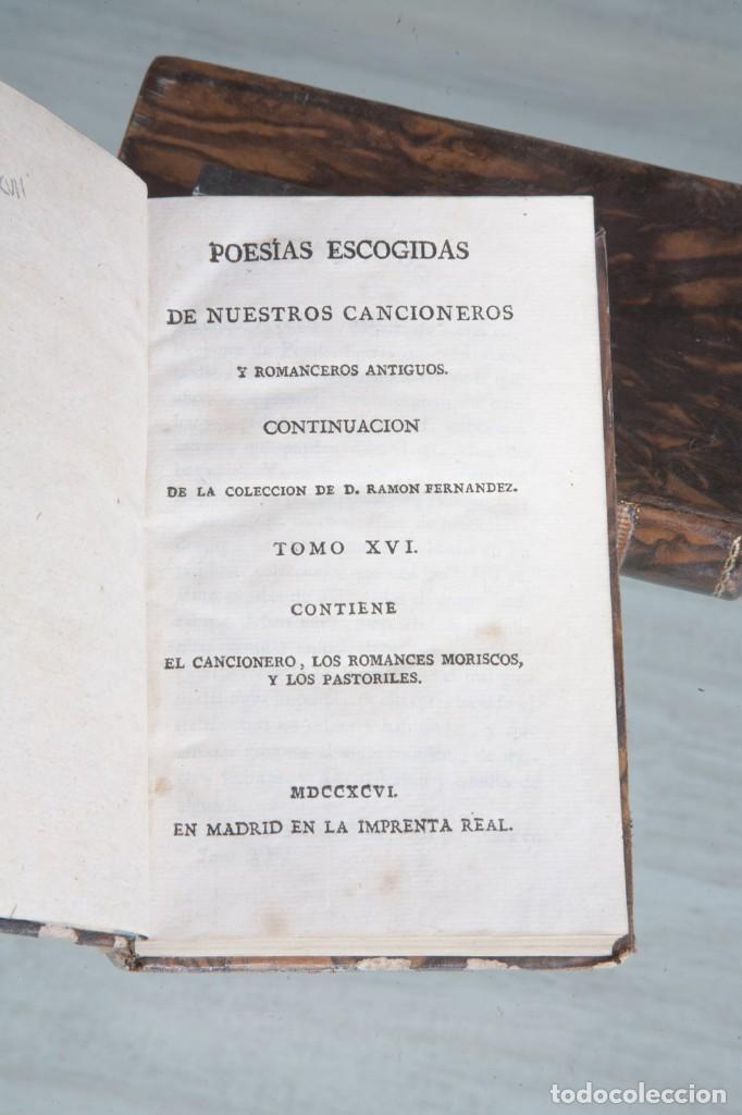 Antiquarische B&uuml;cher: POES&Iacute;AS ESCOGIDAS DE NUESTROS CANCIONEROS Y ROMANCEROS ANTIGUOS-TOMO XVI-XVII-MADRID 1796