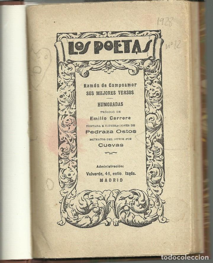Libros antiguos: Humoradas de Ram&oacute;n de Campoamor, edici&oacute;n los Poetas,1929